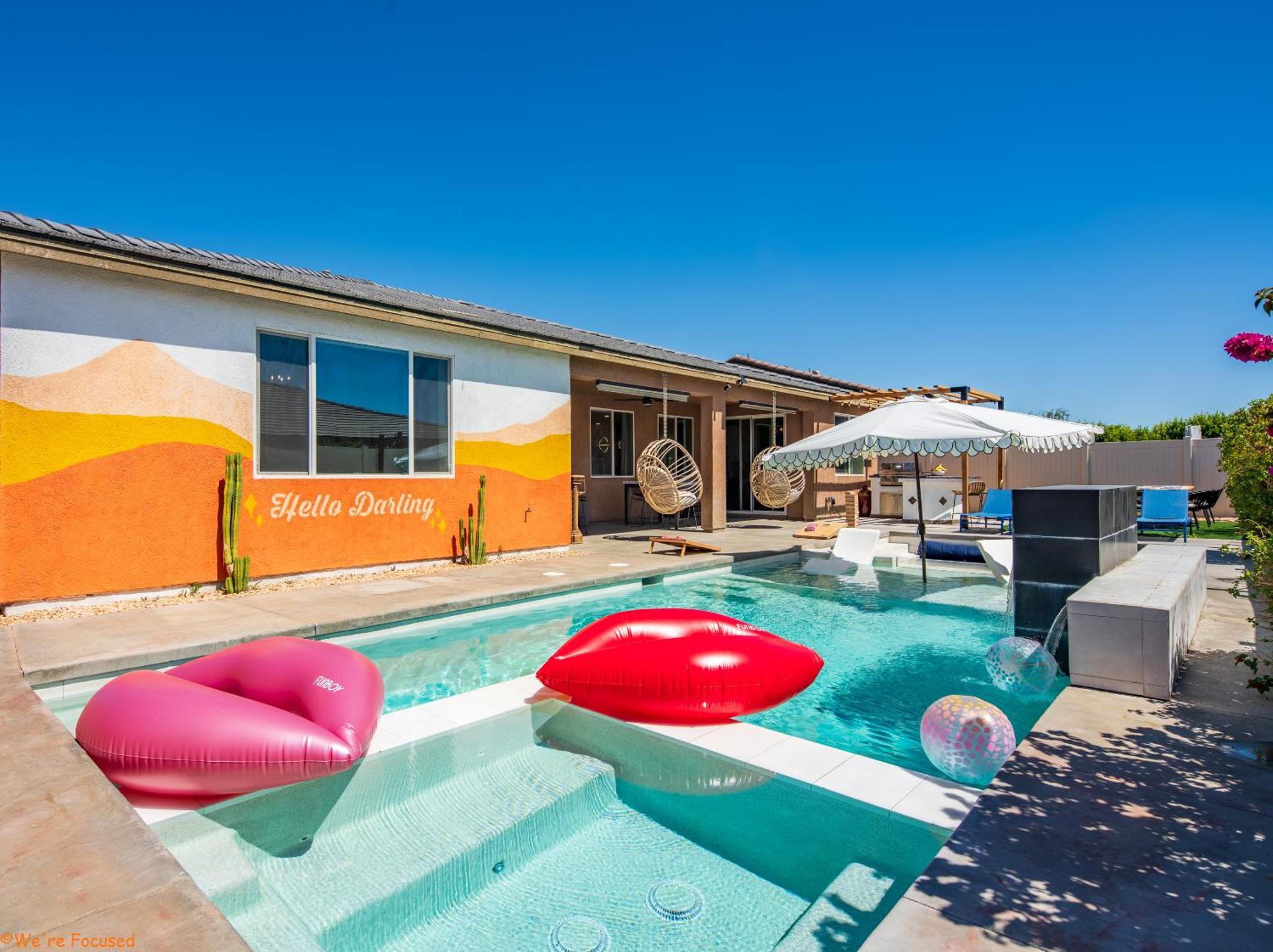 5Br3B Pool, 2Mi To Fstvals, Ev Chrgr, Gym, Games Villa Индиоу Екстериор снимка